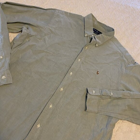 Ralph Lauren‎ Light Green Buttonup Longsleeved Cotton Shirt XL Classic Fit - Picture 1 of 5